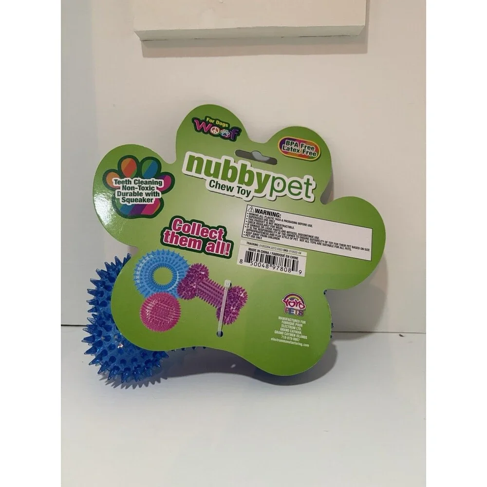 Yoyo Pets nubbypet Chew Toy Teeth Cleaning Non-Toxic Durable Squeaky
